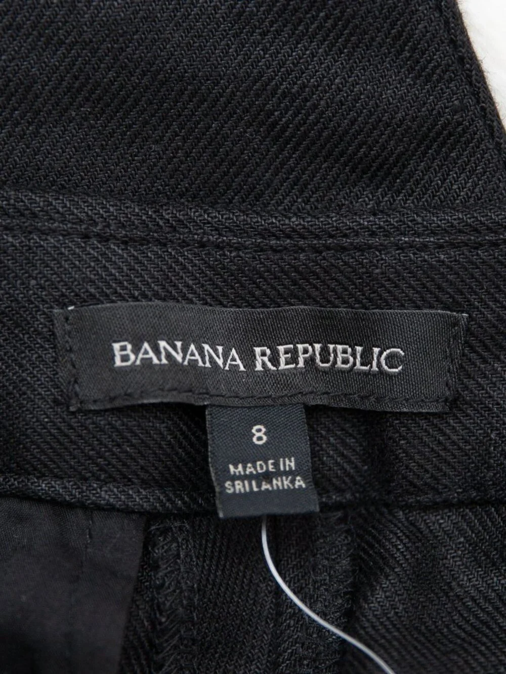BANANA REPUBLIC Black Linen Cargo Hi-Rise Pants Size 8
